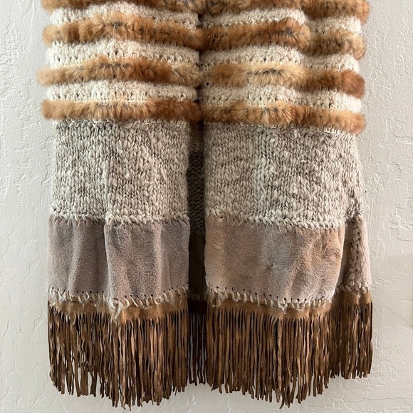 Christian Dior by John Galliano Vintage Fall 2000 Yak Cashmere Knit + Fur Coat - Picture 12 of 13